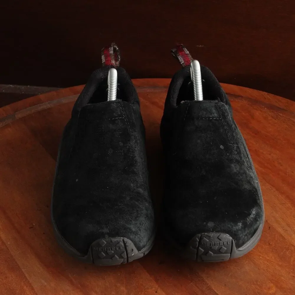 Merrell‎ Shoes Womens SZ 6 Black Jungle Moc Suede Slip On Outdoor Casual Loafers